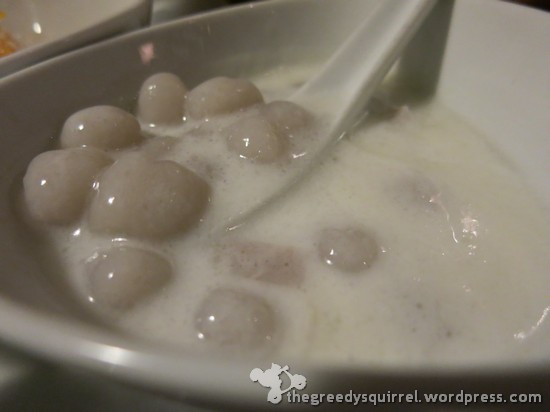 Buay Loy Puek Hand Rolled Taro Dumplings in Sweetened Coconut Milk